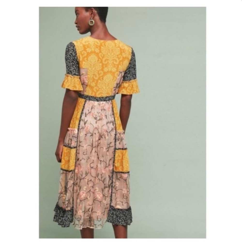 Anthropologie Let Me Be Autumn Patchwork Dress - Picture 7 of 13